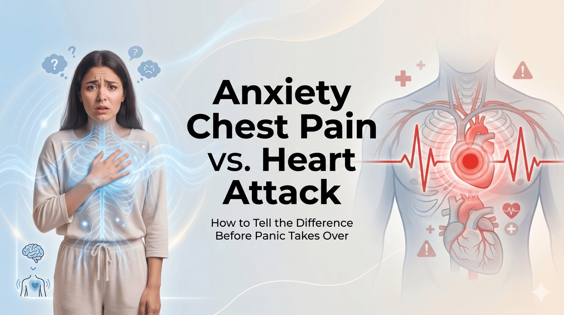 Anxiety chest pain vs heart attack: learn the key differences, symptoms, and how to calm your body fast and safely. - CalmToBody
